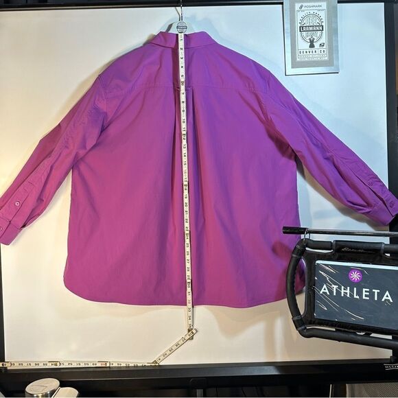 ATHLETA PURPLE Button-Down/Long Sleeve 1X - Picture 12 of 13